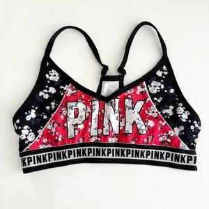 PINK Victoria’s Secret Sports Bra Floral - Medium
